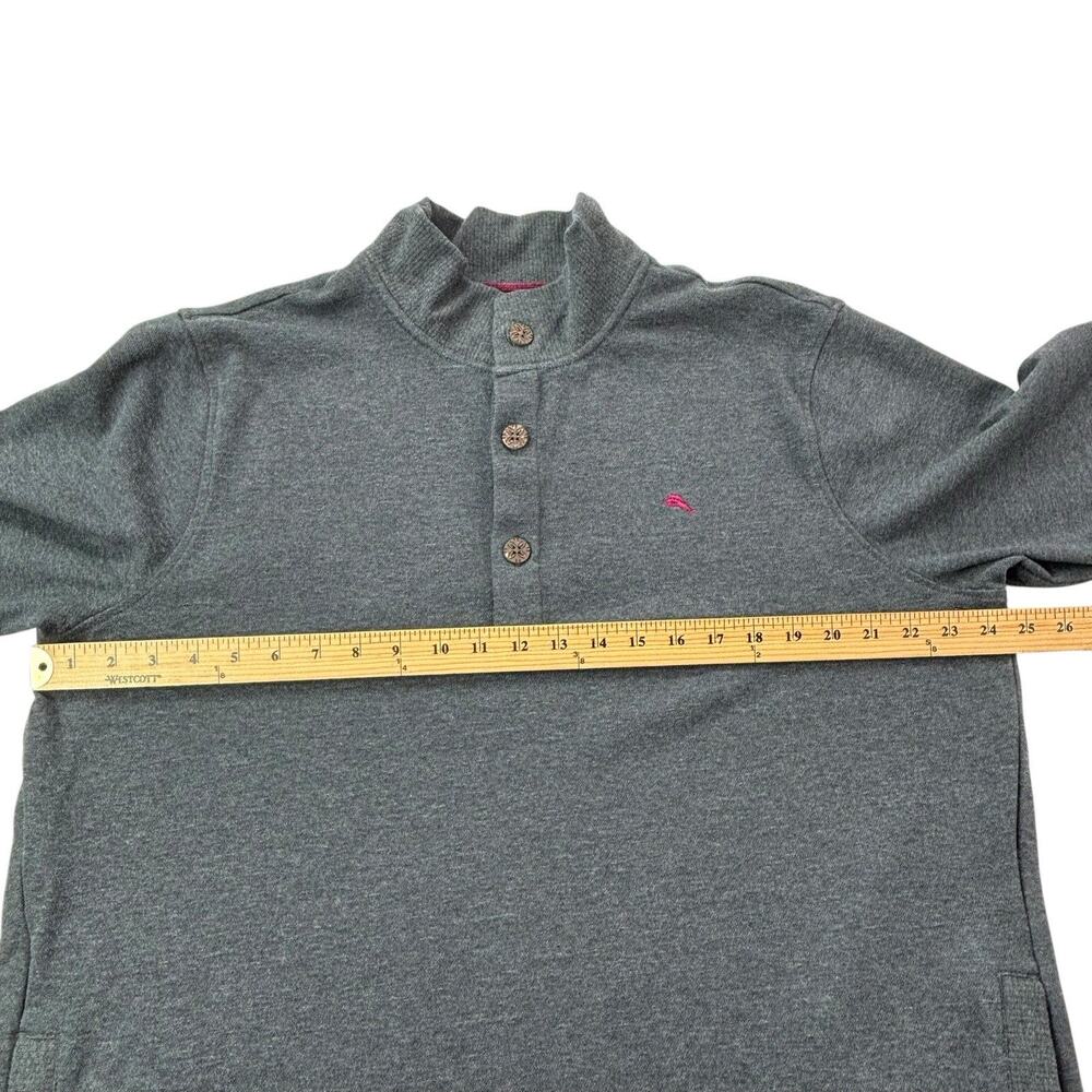 Tommy Bahama Men's XL Gray 1/4 Quarter Zip Mock Neck Pullover Jacket Sweatshirt - Picture 8 of 16